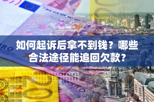 武汉如何起诉后拿不到钱？哪些合法途径能追回欠款？