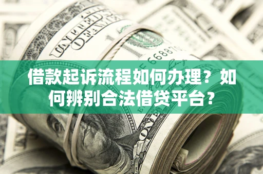 武汉借款起诉流程如何办理？如何辨别合法借贷平台？