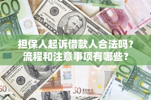 武汉担保人起诉借款人合法吗？流程和注意事项有哪些？
