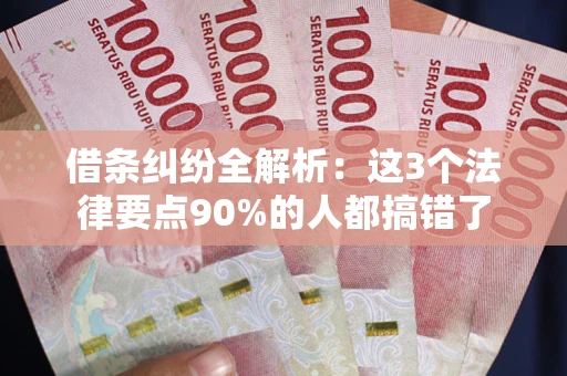武汉借条纠纷全解析：这3个法律要点90%的人都搞错了