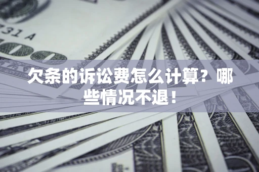武汉欠条的诉讼费怎么计算?哪些情况不退! 武汉欠条的诉讼费怎么计算?哪些情况不退!