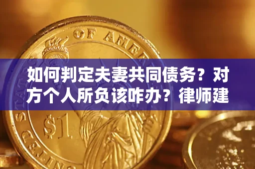武汉如何判定夫妻共同债务？对方个人所负该咋办？律师建议