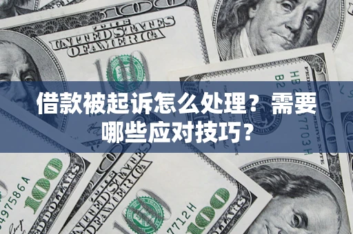 武汉借款被起诉怎么处理？需要哪些应对技巧？
