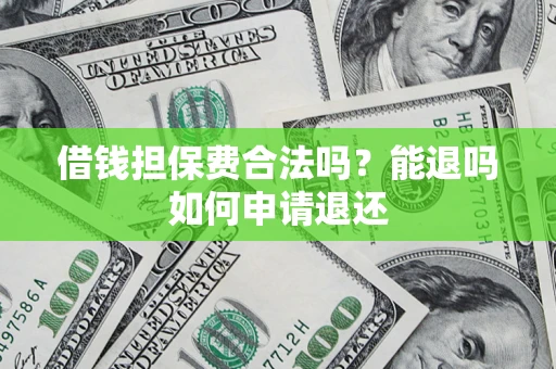 武汉借钱担保费合法吗？能退吗如何申请退还