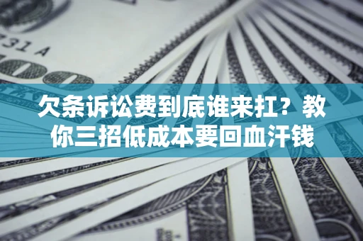 武汉欠条诉讼费到底谁来扛？教你三招低成本要回血汗钱